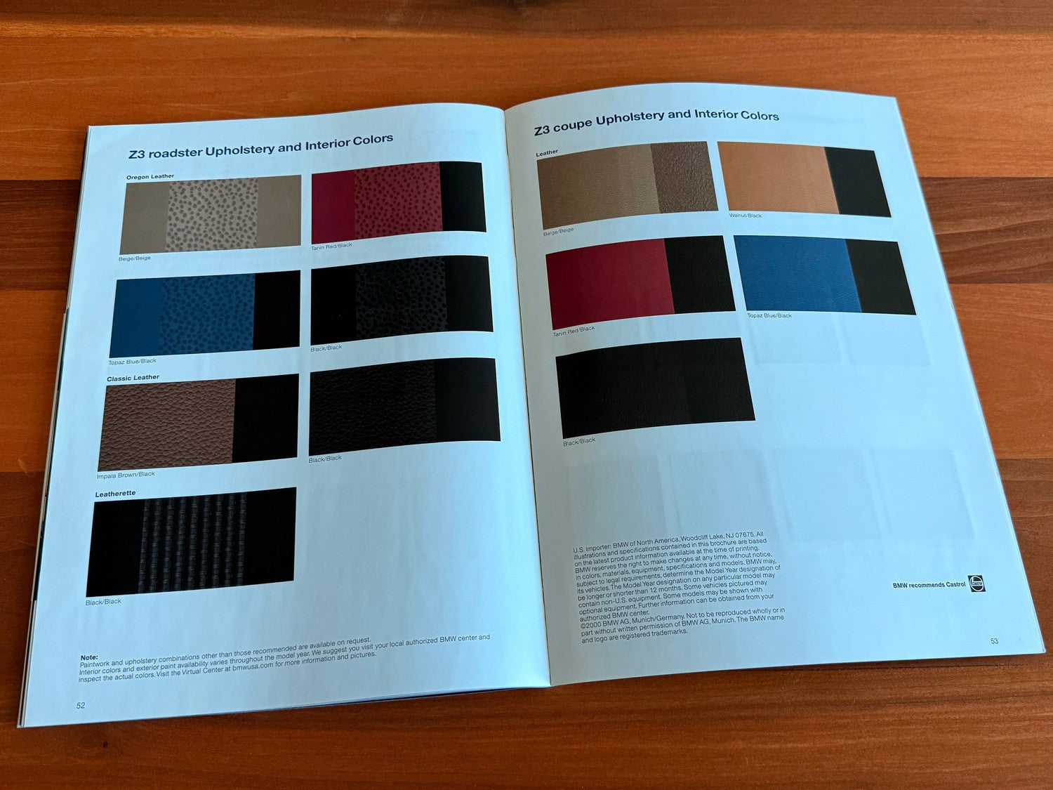 BMW-Z3 Roadster & Coupe, 2001-Dealership-Sales-Brochure