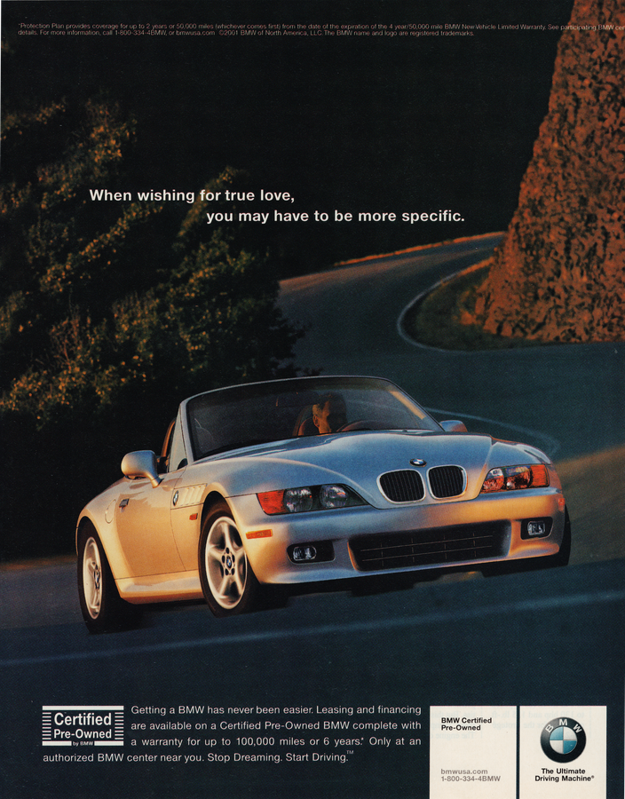 BMW-Z3 Wishing For True Love-Vintage-Print-Magazine-Ad-BIMMERtips.com