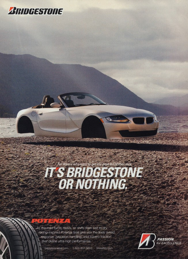BMW-Z4 It's Bridgestone or Nothing-Magazine-Ad
