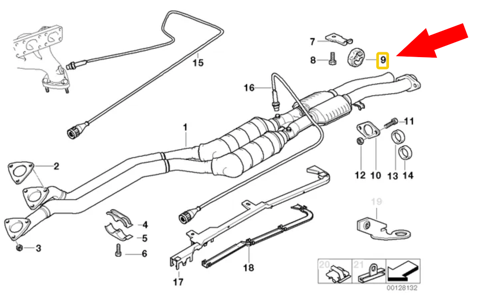BMW E36 Exhaust Hanger Febi Bilstein 18301703634 BIMMERtips