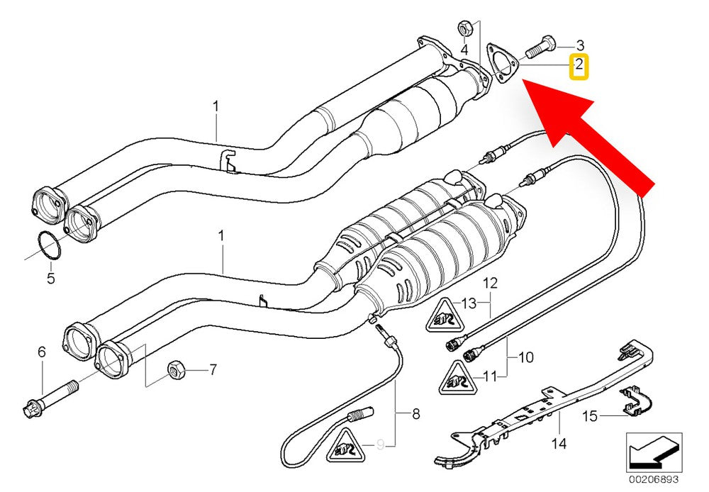 BMW Exhaust Flange Gasket - Elring 18307830674-BIMMERtips.com
