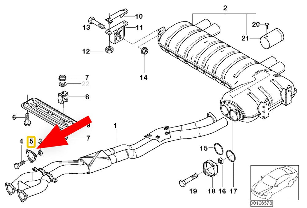 BMW Exhaust Flange Gasket - Elring 18307830674-BIMMERtips.com
