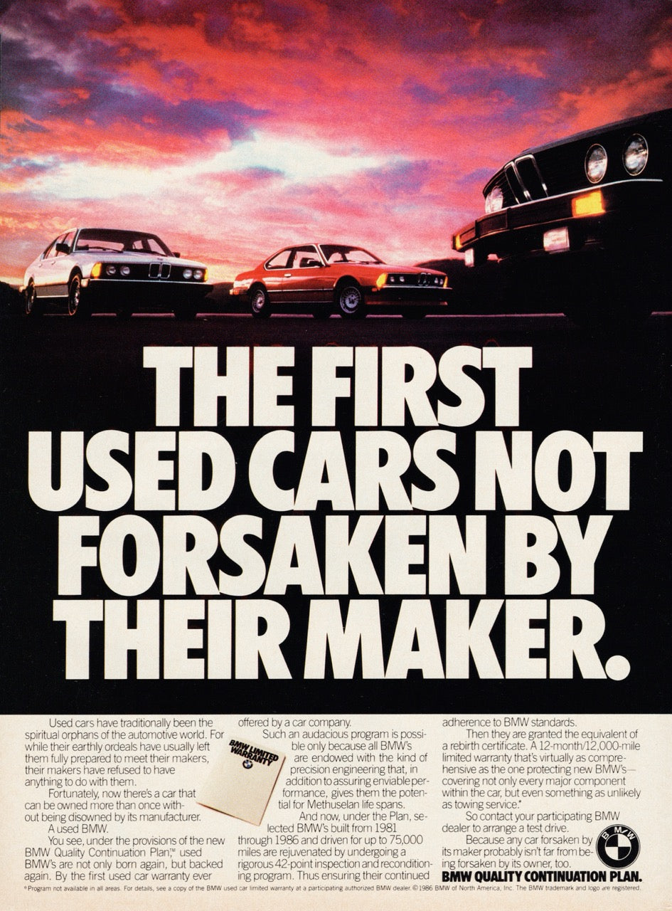 BMW-BMW 1980s Warranty-Magazine-Ad