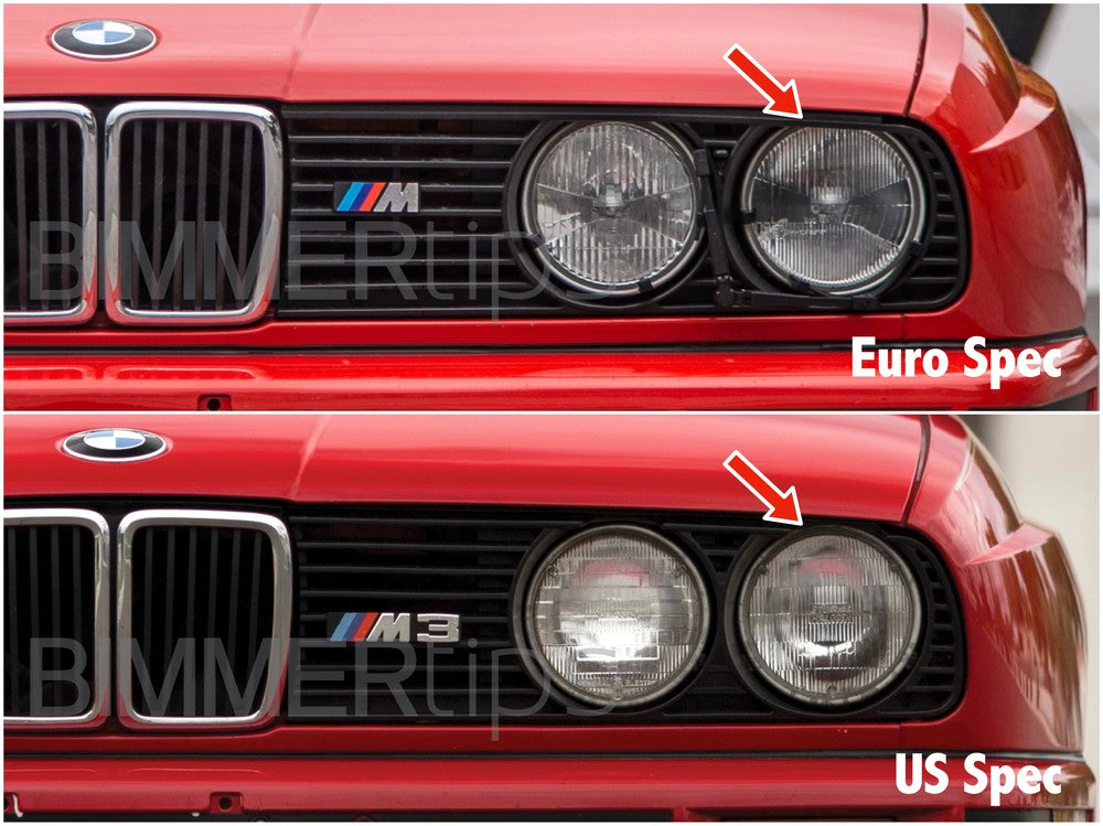 BMW E30 Euro Grilles, Genuine BMW 551131876092 51131876091-BIMMERtips.com