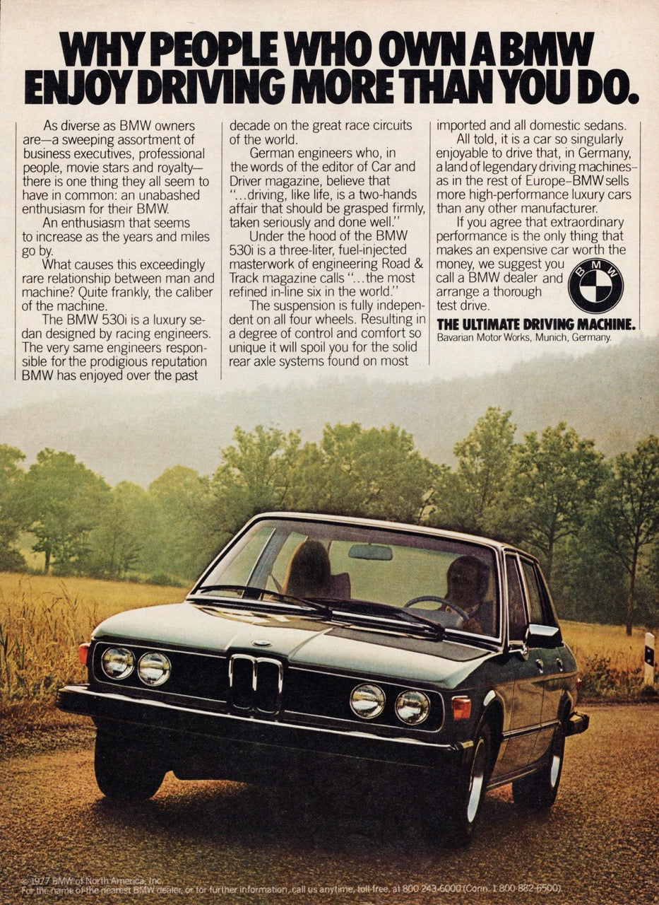BMW-E12 530i Enjoy Driving-Magazine-Ad