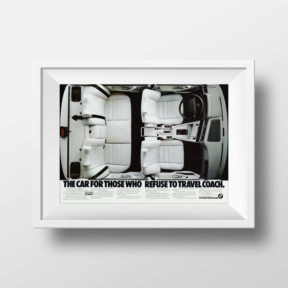 BMW-E23 L7 Refuse to travel coach-Magazine-Ad