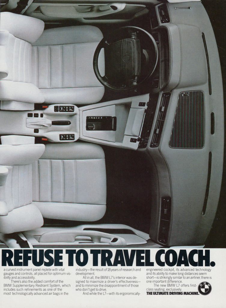 BMW-E23 L7 Refuse to travel coach-Magazine-Ad