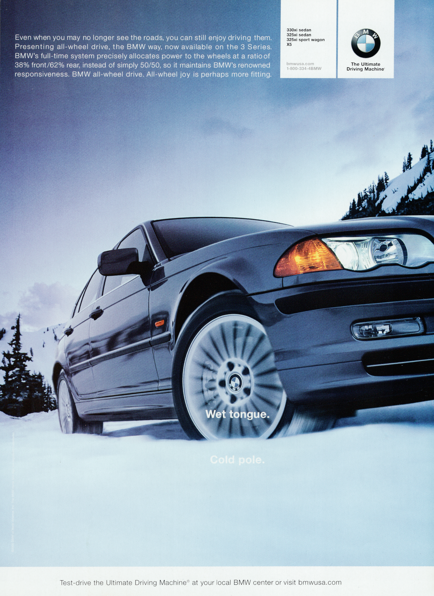 BMW-E46 Wet tongue. Cold pole.-Magazine-Ad