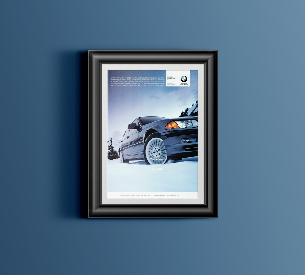BMW-E46 Wet tongue. Cold pole.-Magazine-Ad