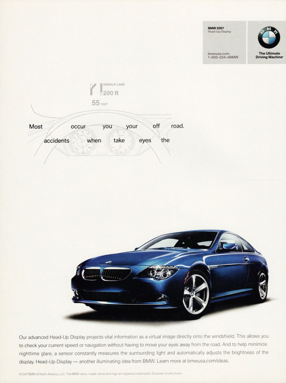 BMW-E63 Head-Up Display-Magazine-Ad