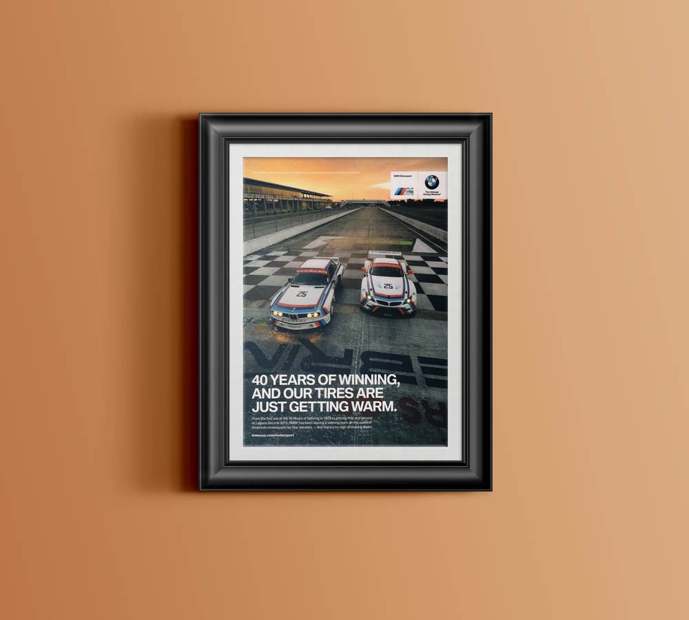 BMW-E9 CSL Batmobile 40 Years of Winning-Vintage-Print-Magazine-Ad-BIMMERtips.com