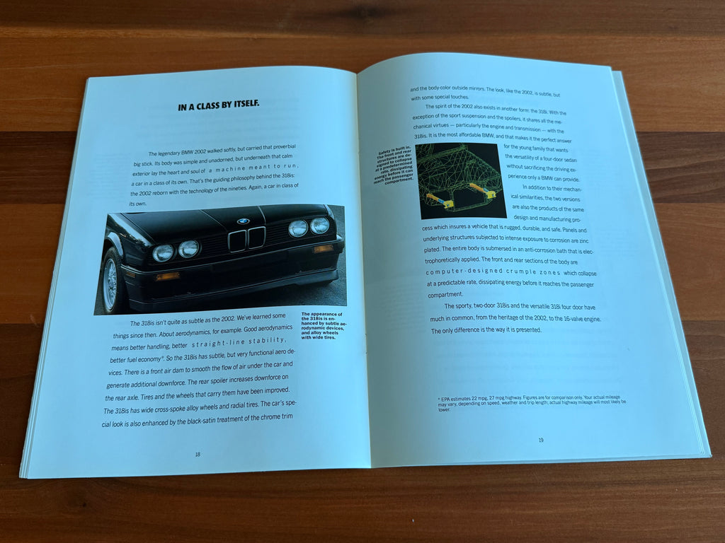 BMW-E30 318is 318i 1990-Dealership-Sales-Brochure