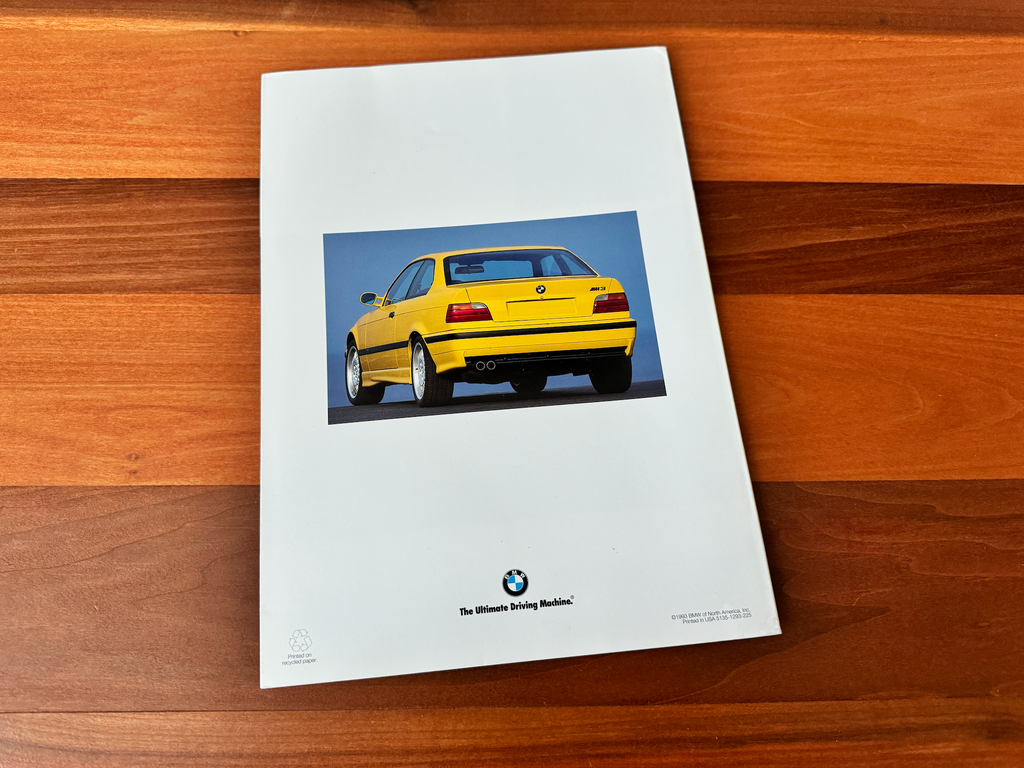 BMW-E36 M3, Pamphlet-Dealership-Sales-Brochure