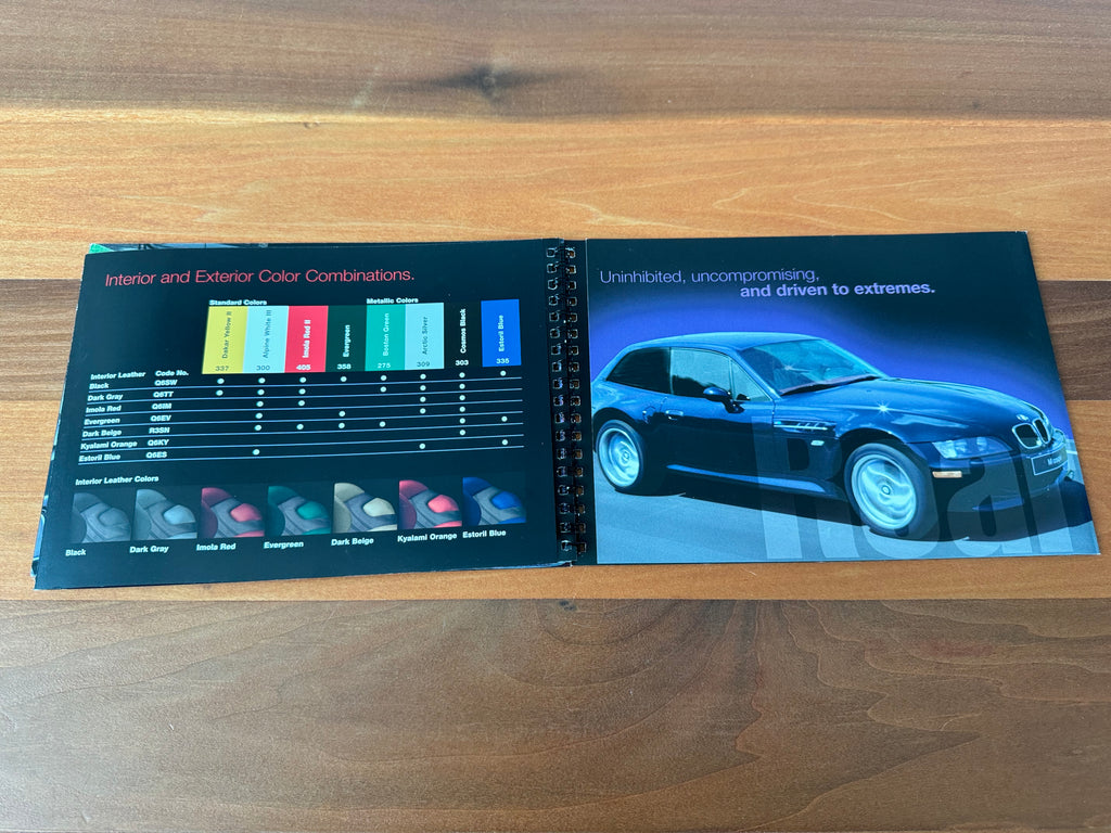 BMW-Z3 M Coupe, Pamphlet 1999-Dealership-Sales-Brochure