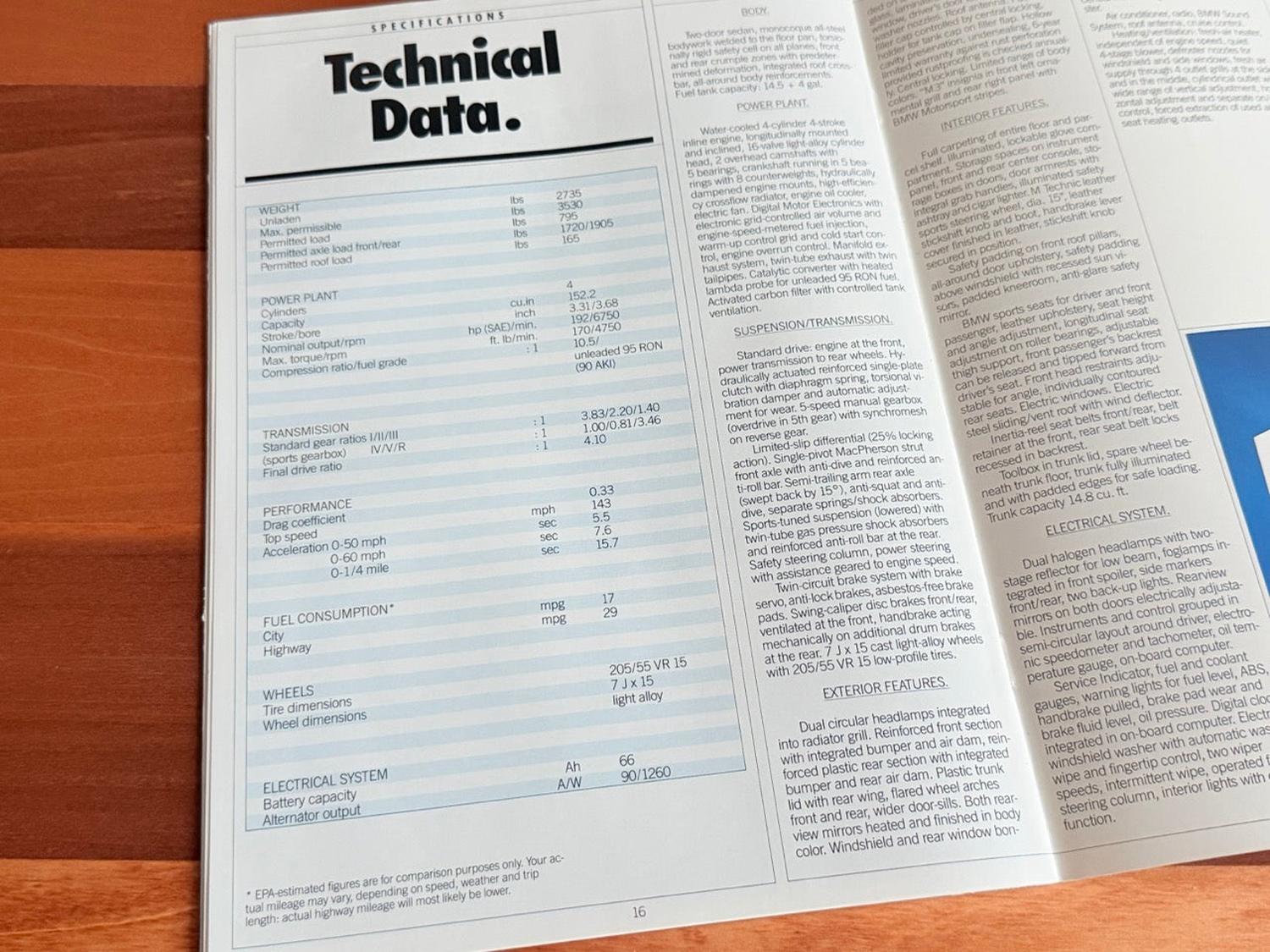 BMW-E30 M3, 1987-Dealership-Brochure