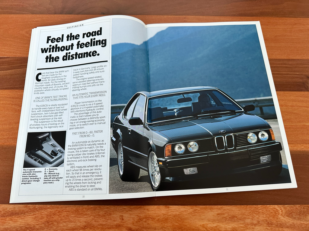 BMW-E24 635CSi & M6, 1987-Dealership-Sales-Brochure