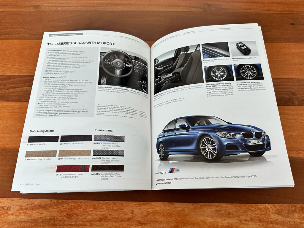 BMW-F30 Sedan, 2014-Dealership-Sales-Brochure