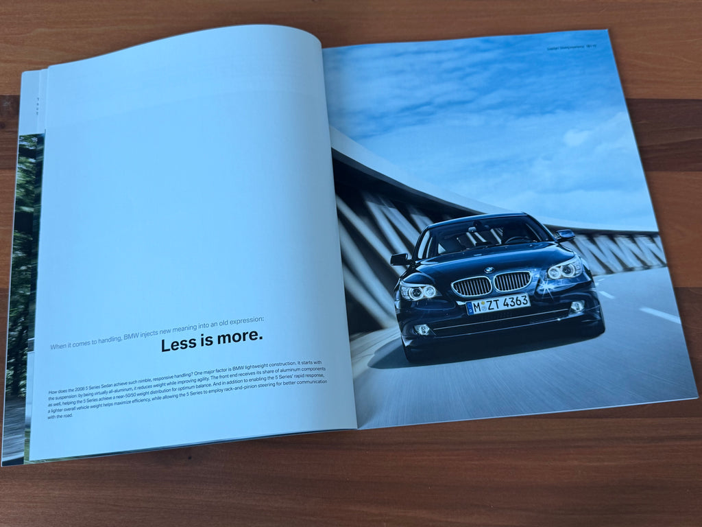 BMW-E60 Sedan, 2008-Dealership-Sales-Brochure