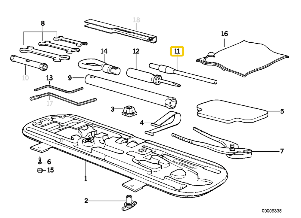 BMW Toolkit Pin, Genuine BMW 71111093774-For-BMW