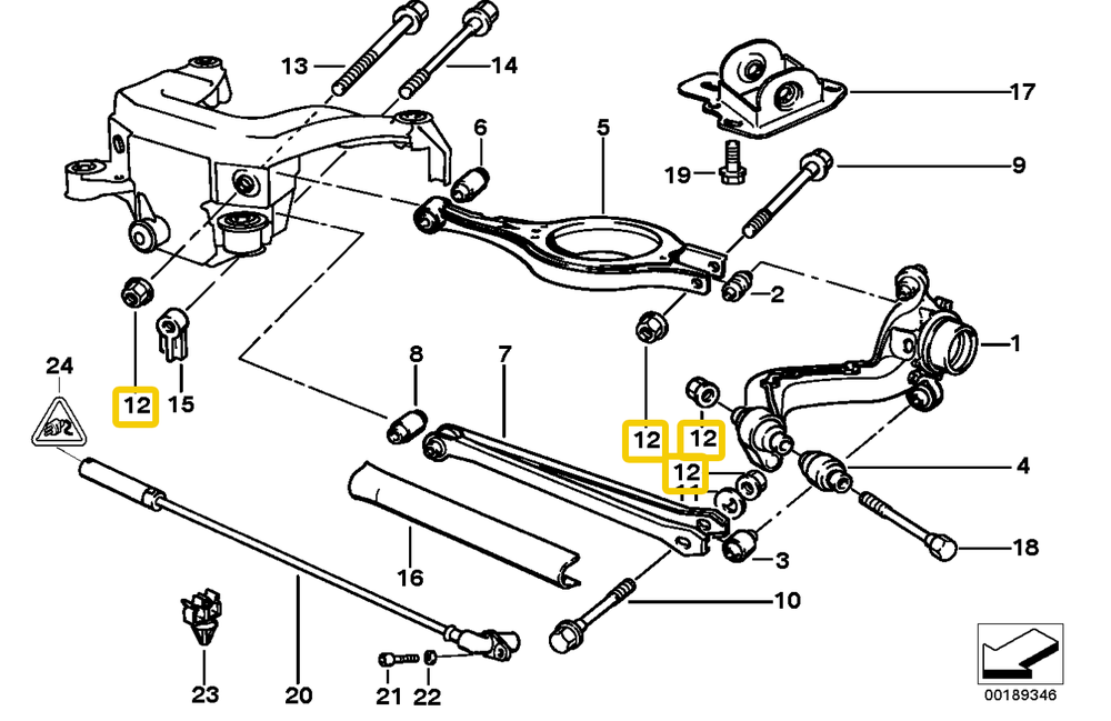 BMW Control Arm Locking Nut - Genuine BMW 33326760668-BIMMERtips.com