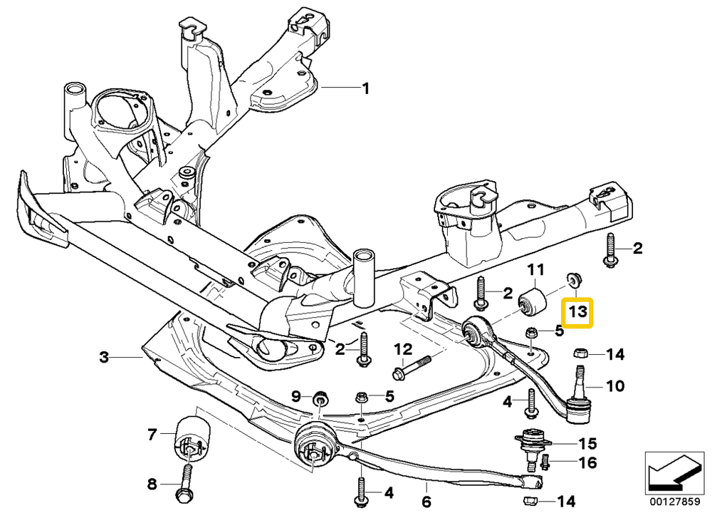 BMW Control Arm Locking Nut - Genuine BMW 33326760668-BIMMERtips.com