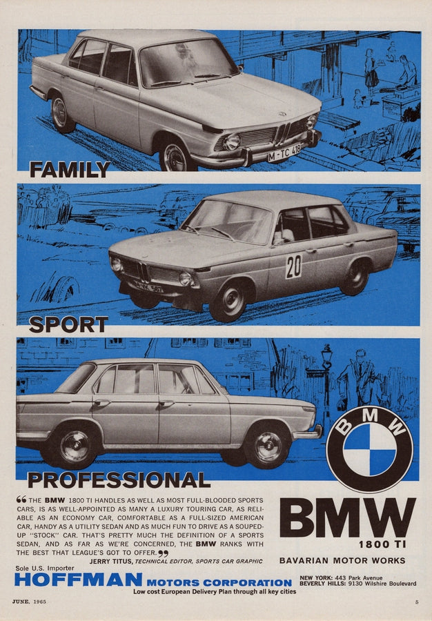 BMW-1800TI Full Blooded-Vintage-Print-Magazine-Ad-BIMMERtips.com