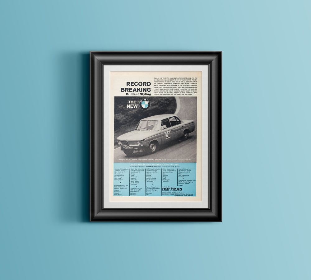 BMW-1800TI Record Breaking-Vintage-Print-Magazine-Ad-BIMMERtips.com
