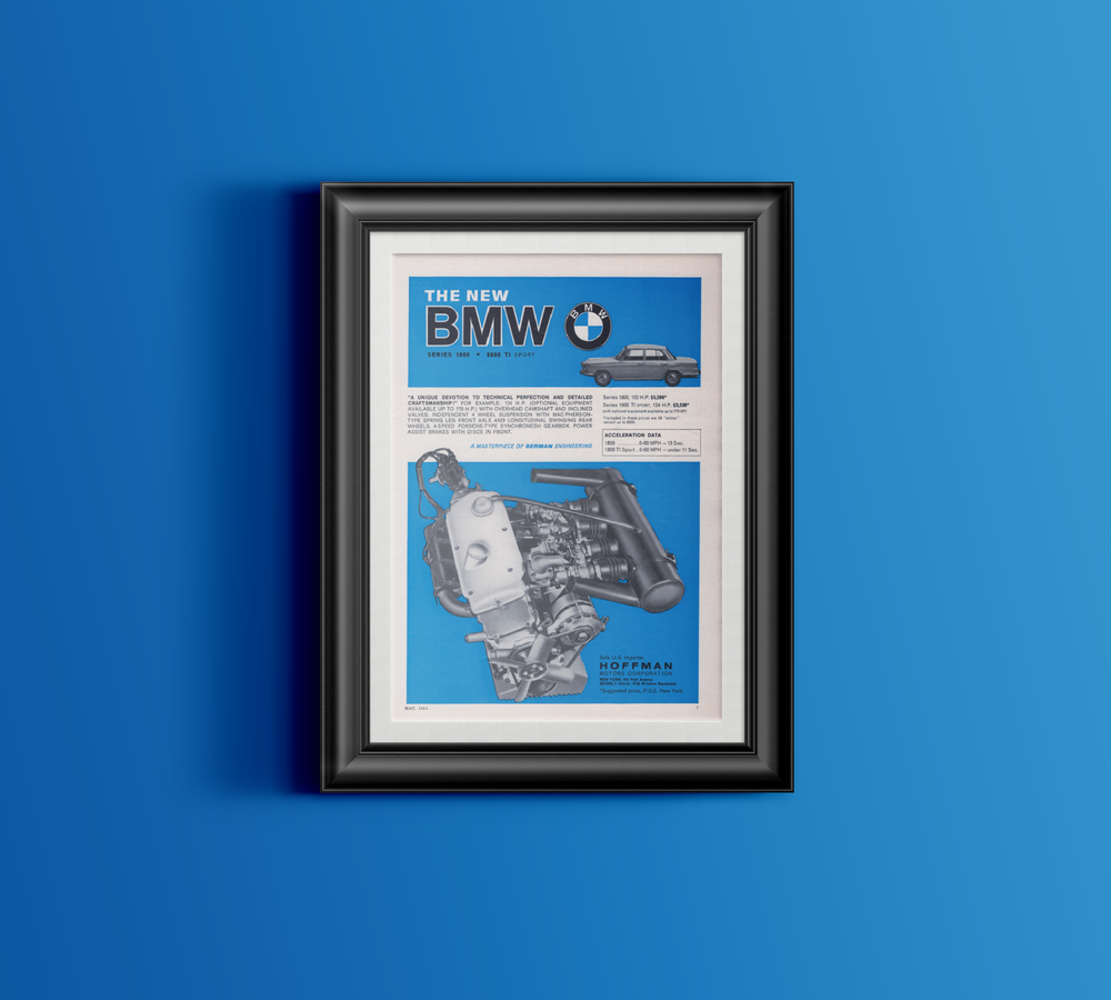 BMW-1800TI Technical Perfection-Vintage-Print-Magazine-Ad-BIMMERtips.com