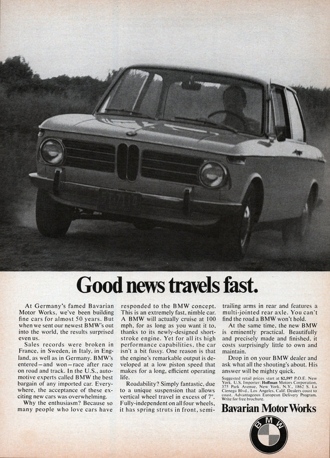 BMW-2002 Good News Travels Fast-Magazine-Ad
