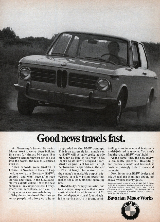 BMW-2002 Good News Travels Fast-Vintage-Print-Magazine-Ad-BIMMERtips.com