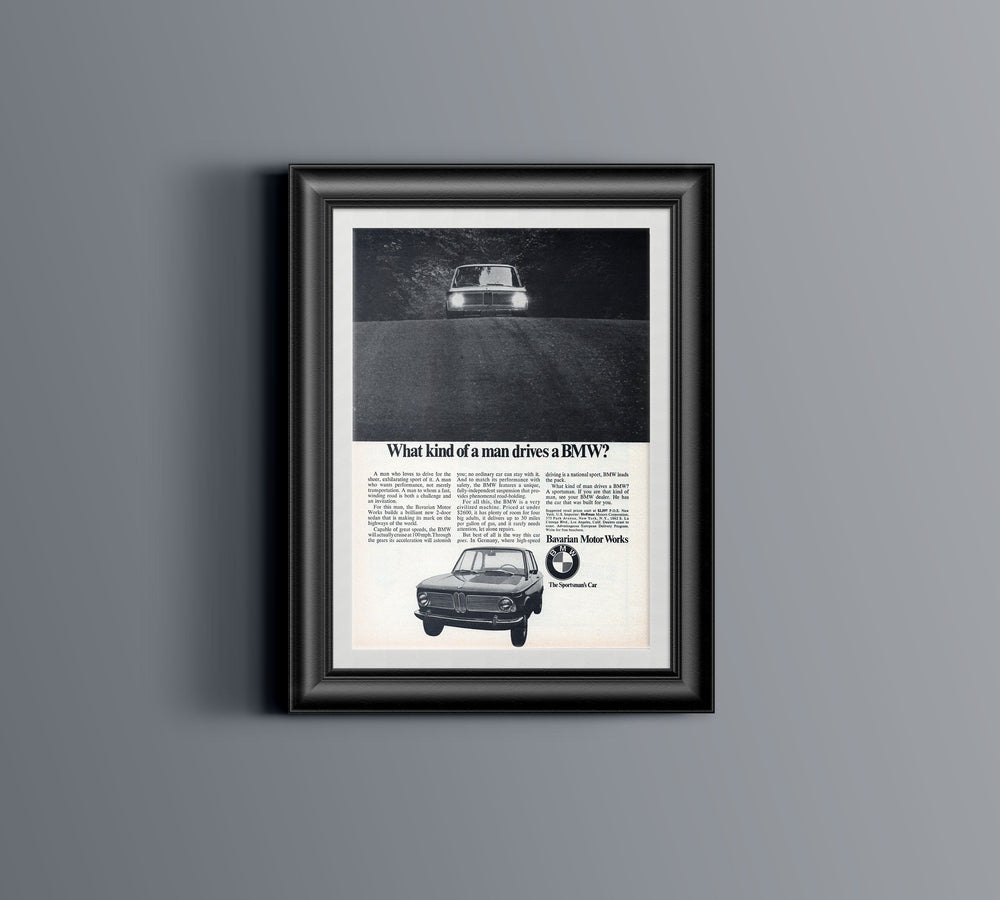 BMW-2002 What Kind of a Man Drives a BMW?-Magazine-Ad