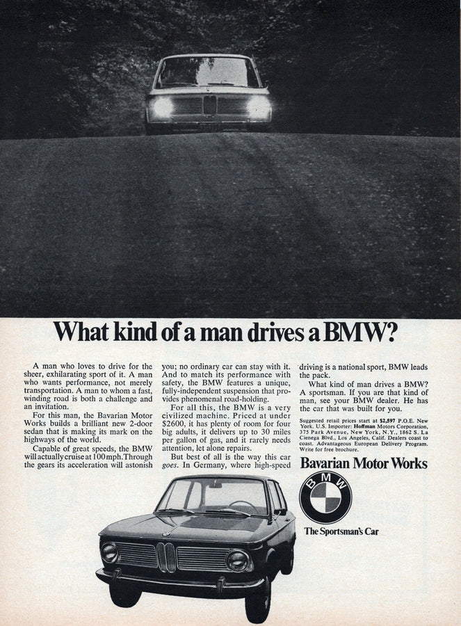 BMW-2002 What Kind of a Man Drives a BMW?-Magazine-Ad