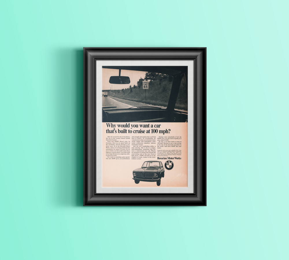 BMW-2002 Why 100mph?-Magazine-Ad