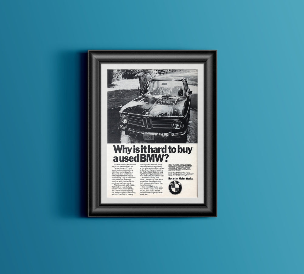 BMW-2002 Why is it hard to buy a used BMW?-Magazine-Ad
