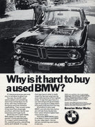 BMW-2002 Why is it hard to buy a used BMW?-Magazine-Ad