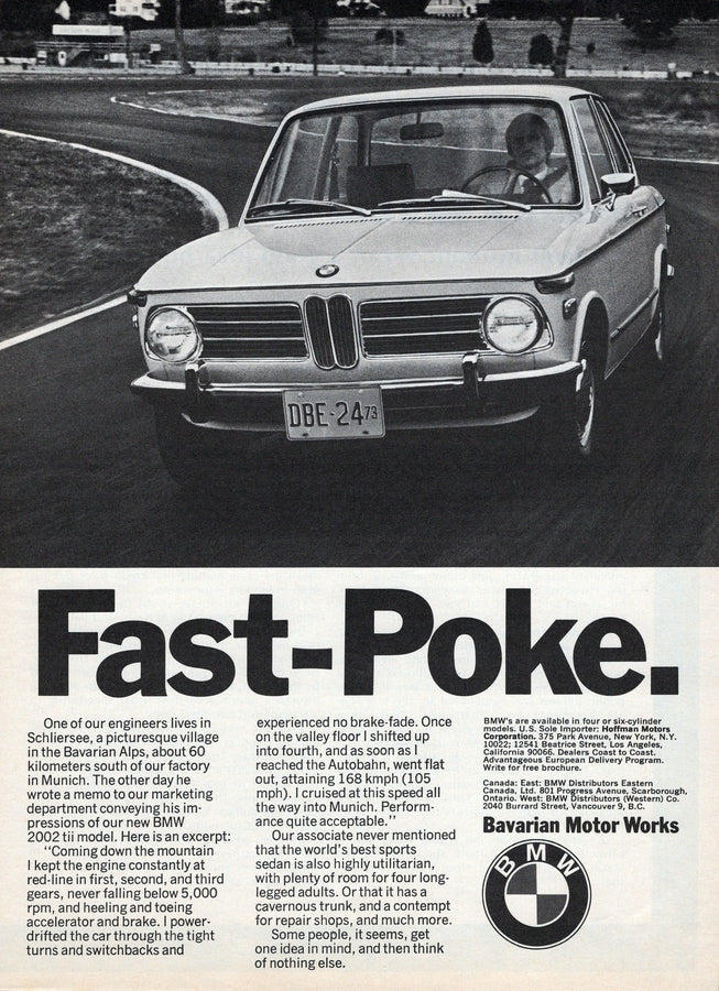 BMW-2002tii Fast-Poke-Vintage-Print-Magazine-Ad-BIMMERtips.com