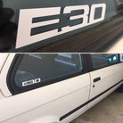 BIMMERtips BMW E30 chassis code white vinyl decal