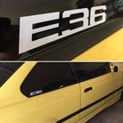 BIMMERtips BMW E36 chassis code white vinyl decal