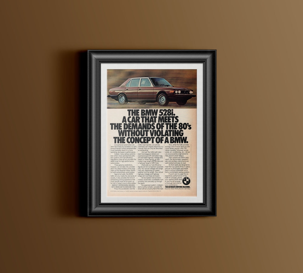 BMW-E12 528i Demands of the 80s-Magazine-Ad