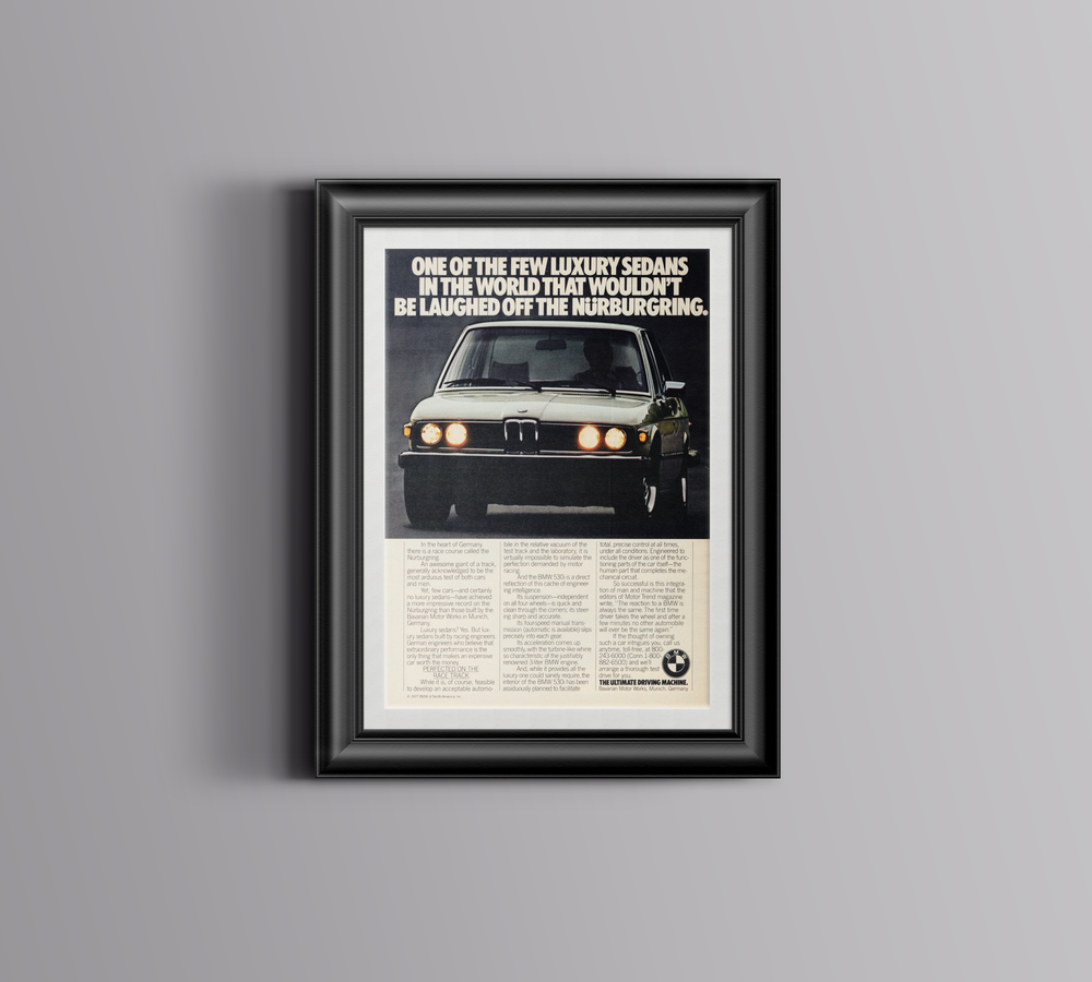 BMW-E12 530i Wouldn't Be Laughed At-Magazine-Ad