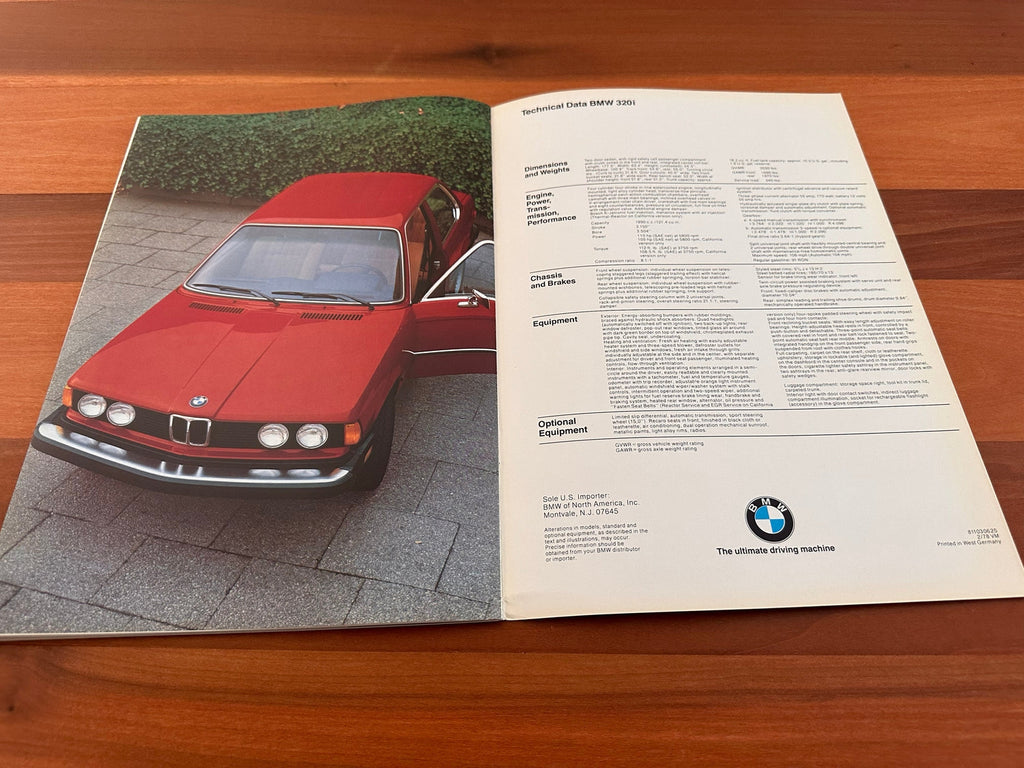 BMW-E21 320i, 1978-Dealership-Sales-Brochure