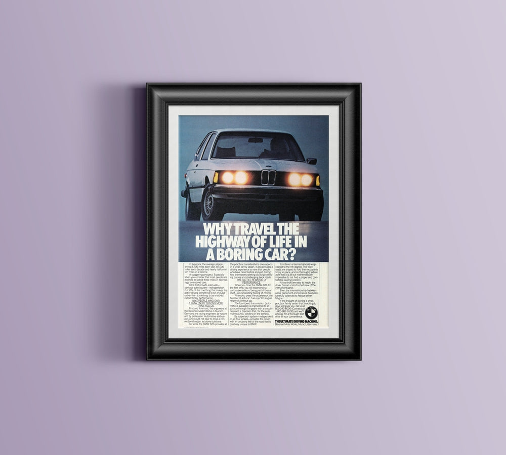 BMW-E21 320i Isn't Boring-Magazine-Ad
