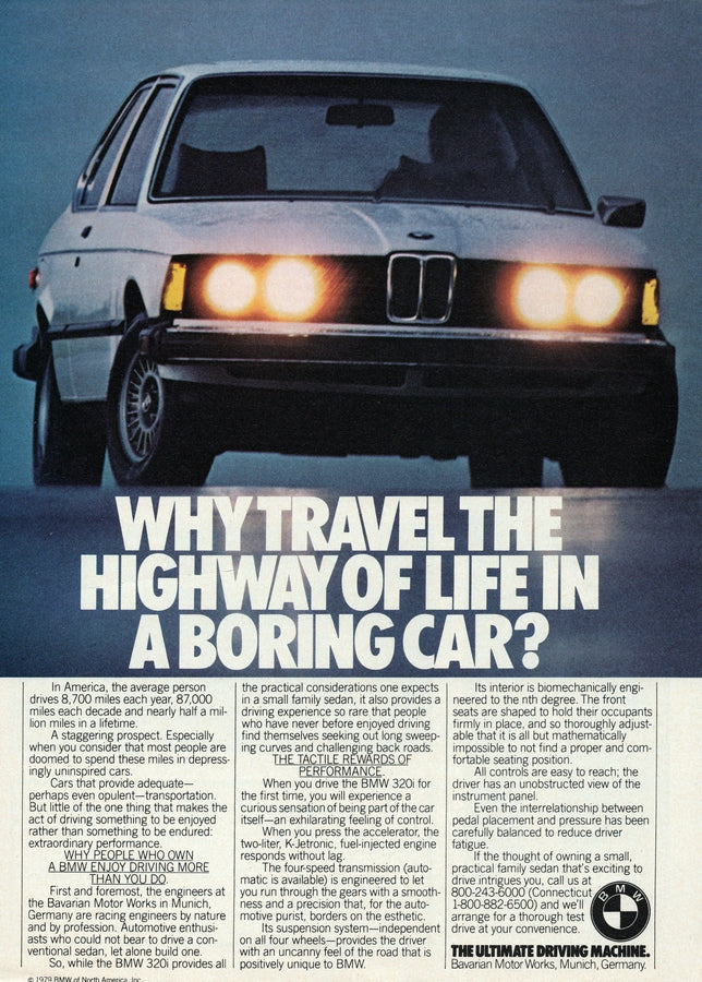 BMW-E21 320i Isn't Boring-Magazine-Ad