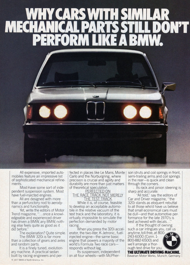 BMW-E21 320i Mechanical Parts-Magazine-Ad