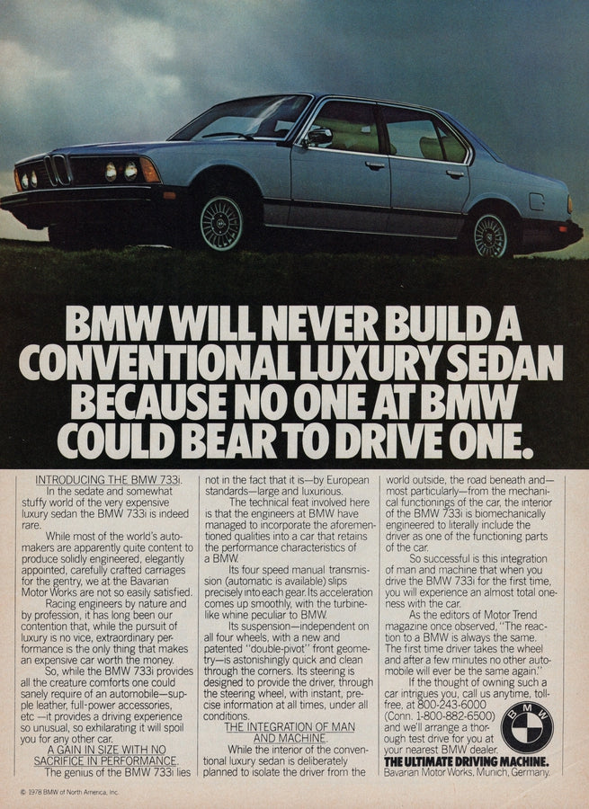 BMW-E23 733i Luxury Sedan-Magazine-Ad