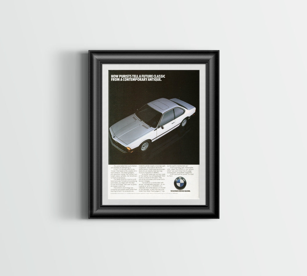 BMW-E24 633CSi Future Classic-Magazine-Ad