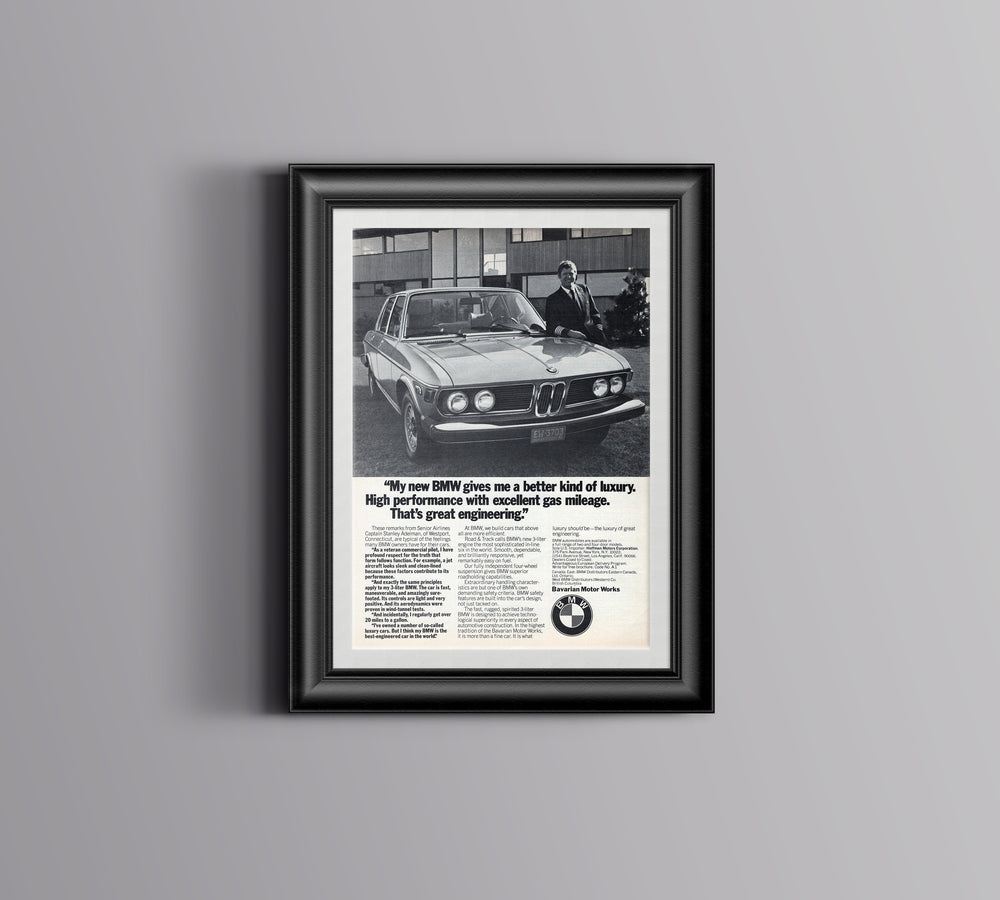 BMW-E3 3.0 Great Engineering-Magazine-Ad