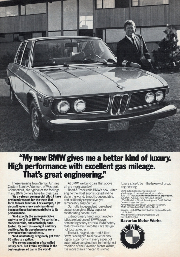BMW-E3 3.0 Great Engineering-Magazine-Ad