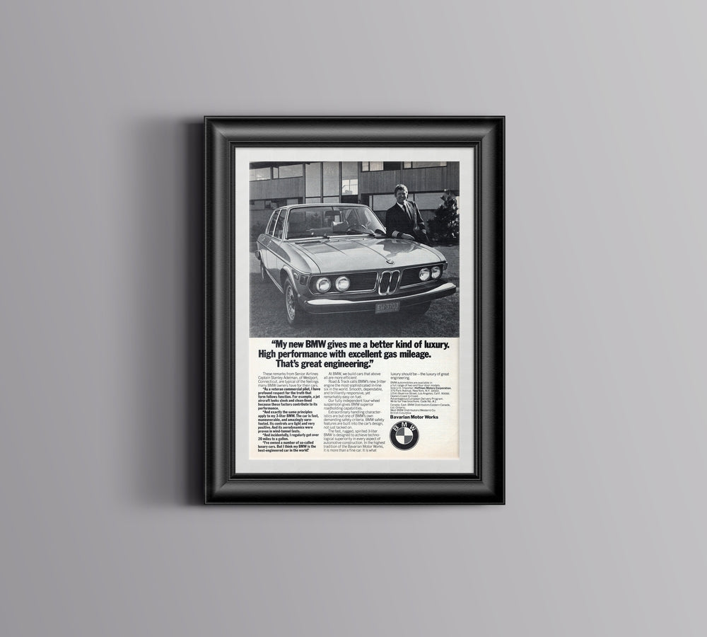 BMW-E3 3.0 Great Engineering-Vintage-Print-Magazine-Ad-BIMMERtips.com