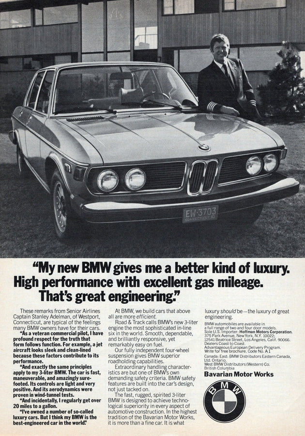 BMW-E3 3.0 Great Engineering-Vintage-Print-Magazine-Ad-BIMMERtips.com